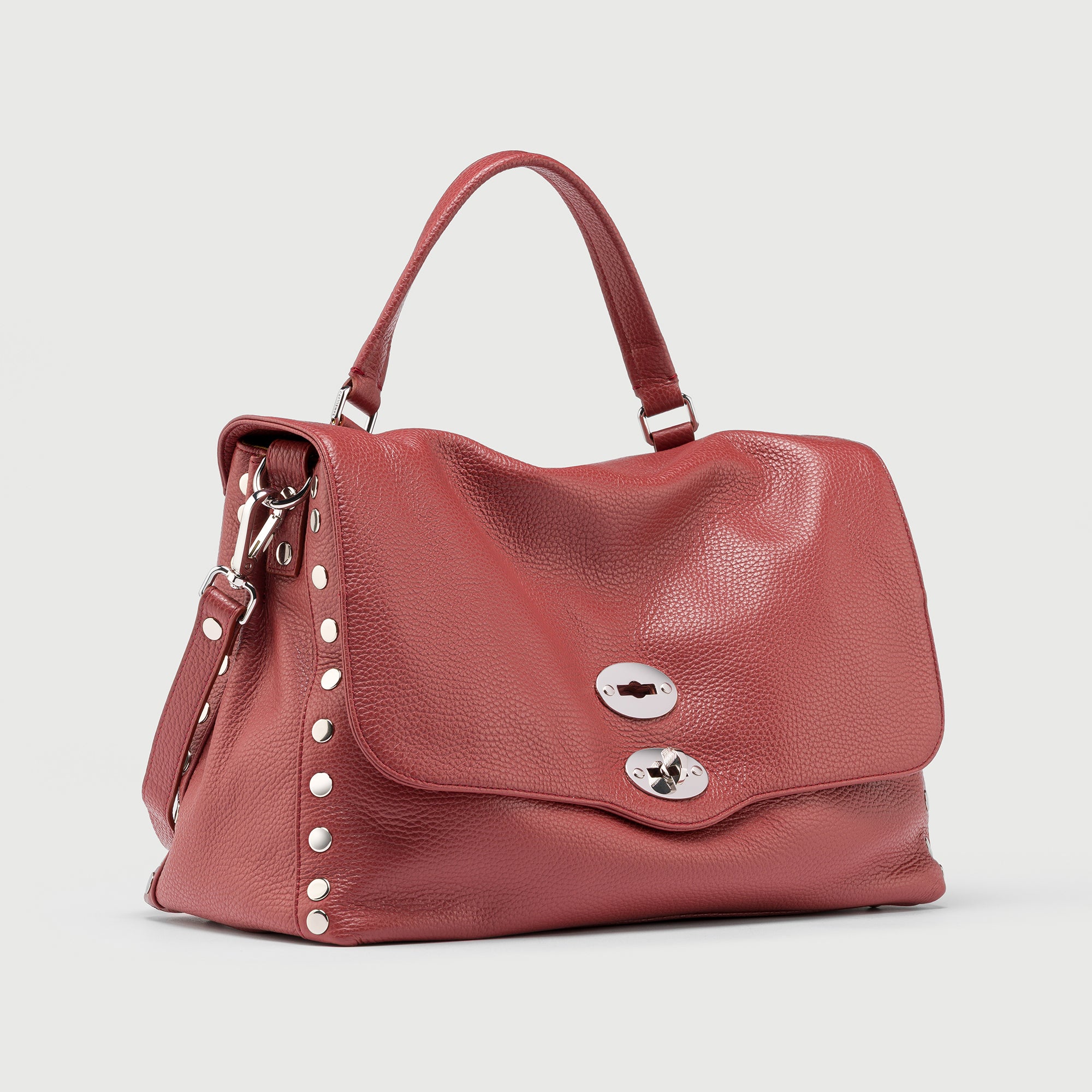 Zanellato Postina® M borsa a tracolla rosso Radicchio di Treviso in pelle martellata