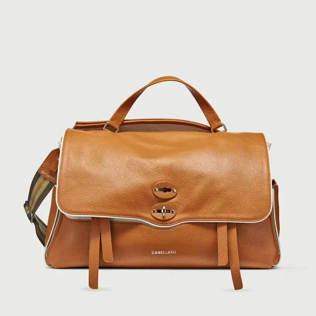 Zanellato Racquet Club EXTRA LARGE POSTINA borsa XL in pelle martellata