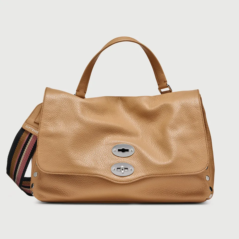 Zanellato Postina® M borsa marrone in pelle martellata