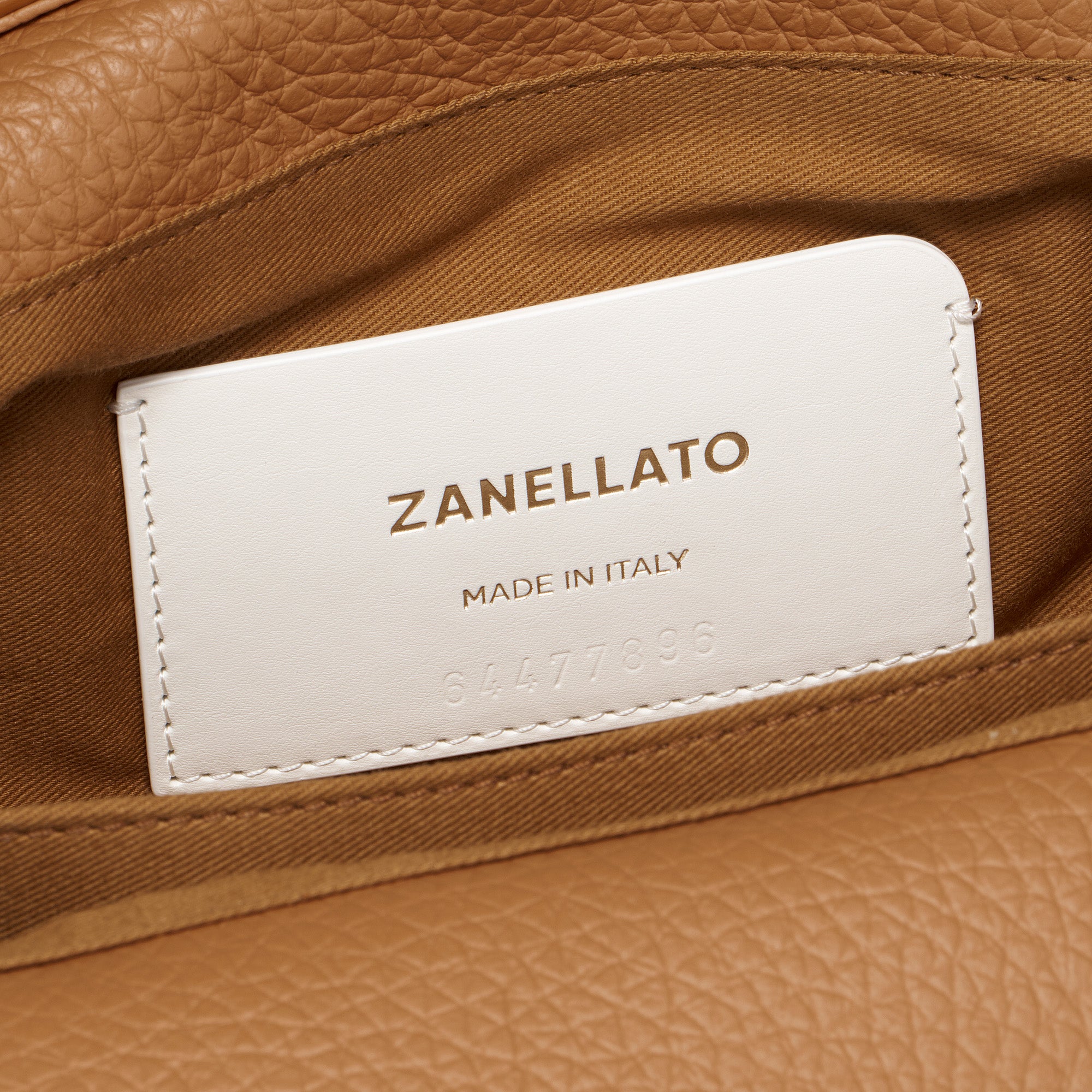 Zanellato Dotta® Baby borsa marrone Amaretto in pelle martellata