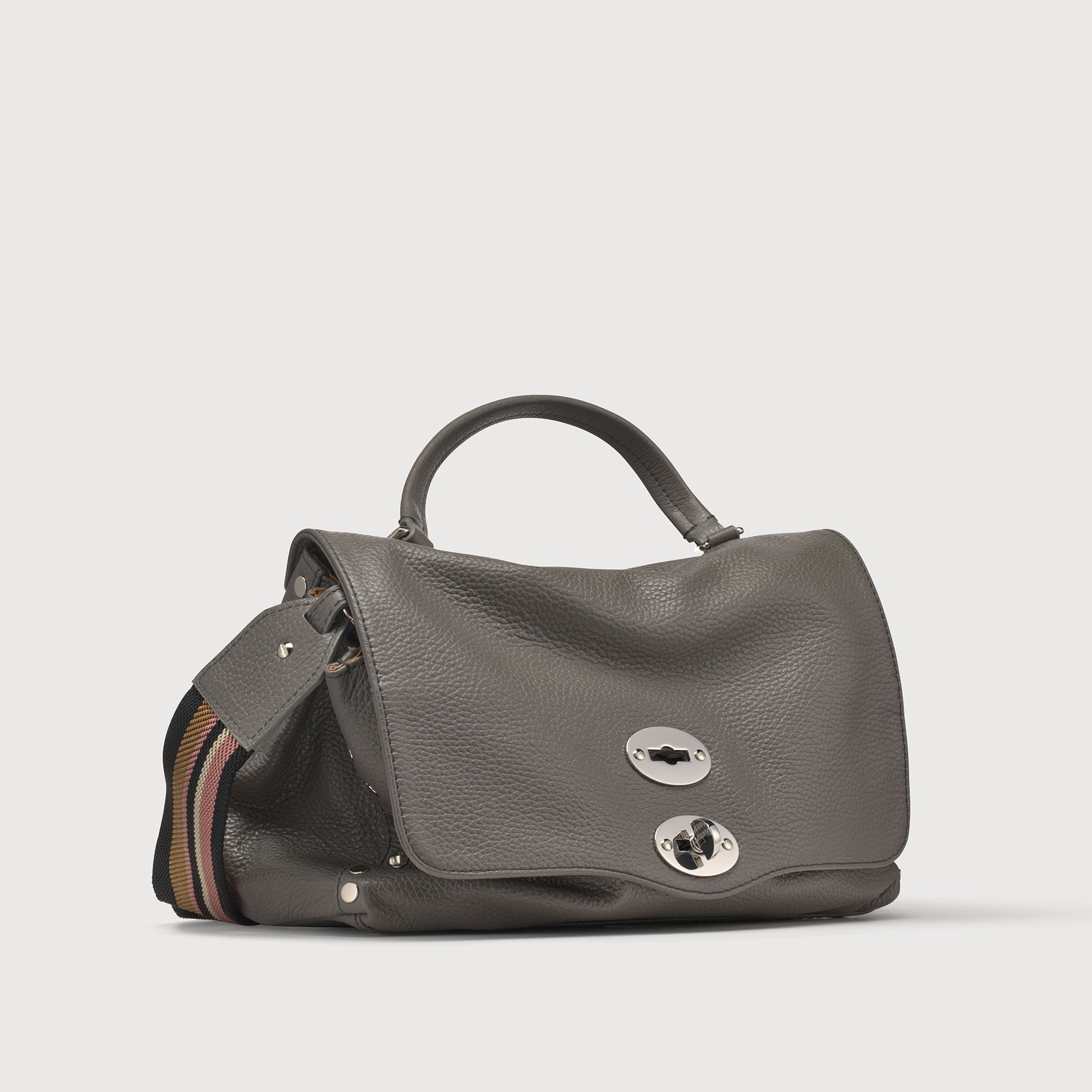 Zanellato Postina® S borsa grigio Montebianco in pelle martellata