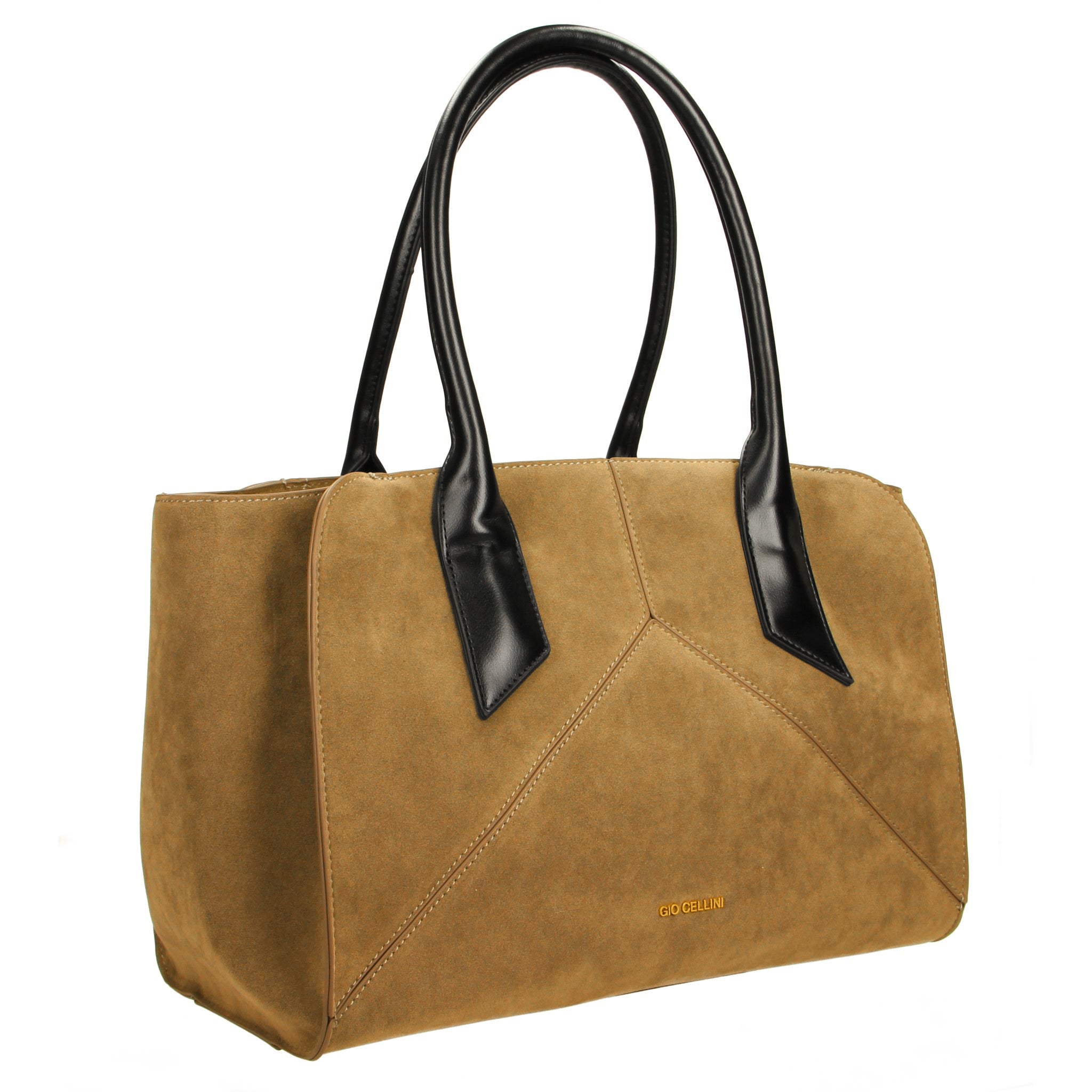 Gio Cellini BORSE maxi bag Grigio, Marrone, Camel in ecocamoscio