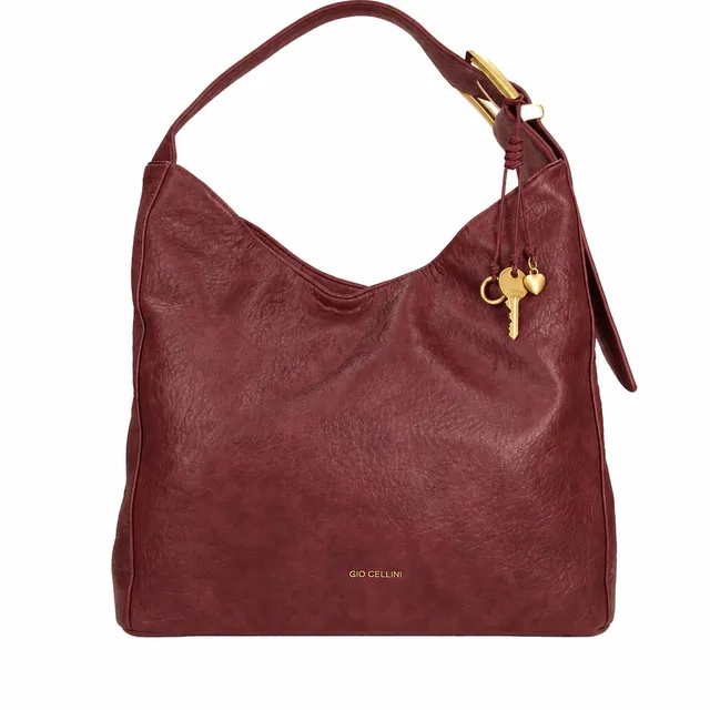 Gio Cellini BORSE Maxi Bag borsa Bordeaux in ecopelle vintage