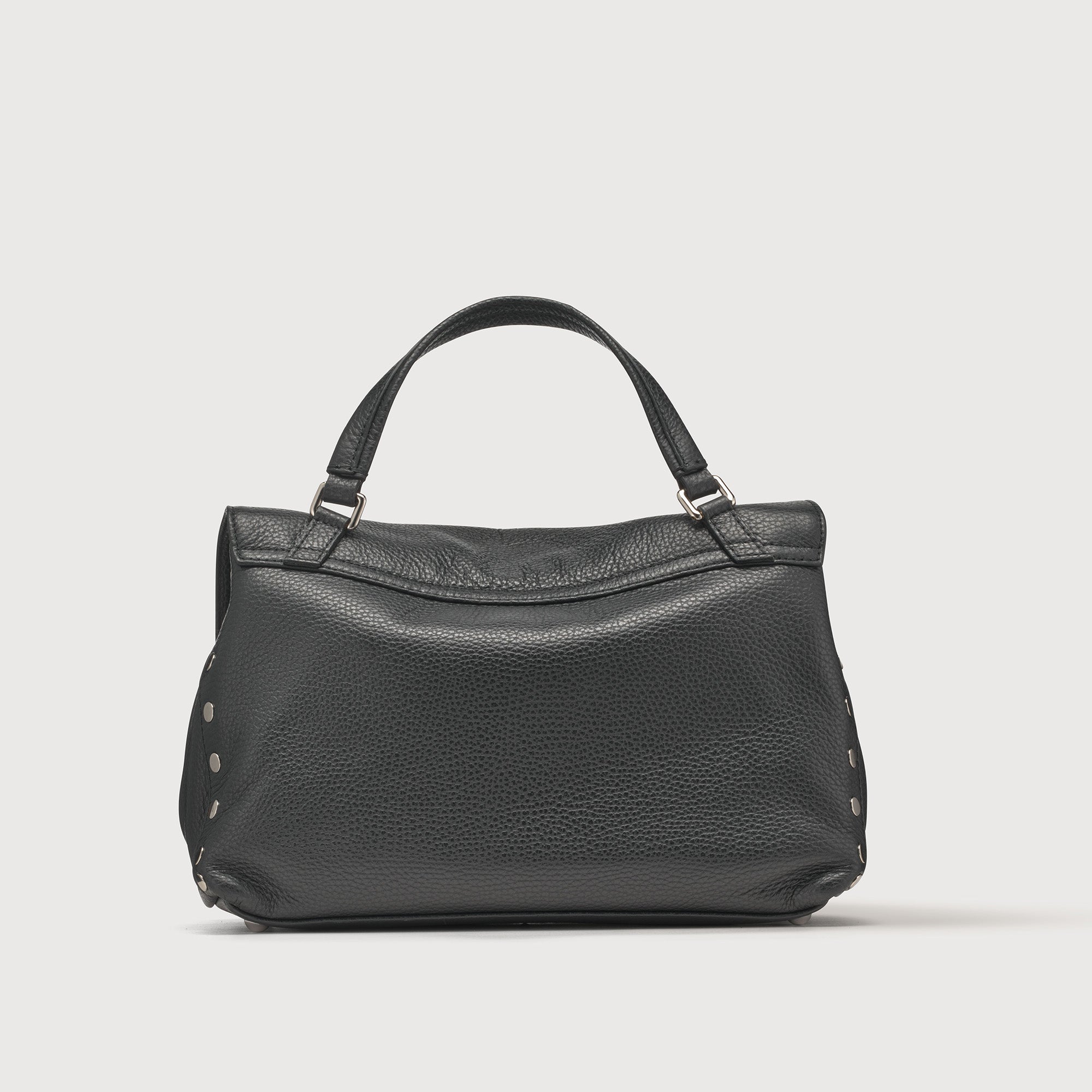 Zanellato Postina® S borsa nera in pelle martellata