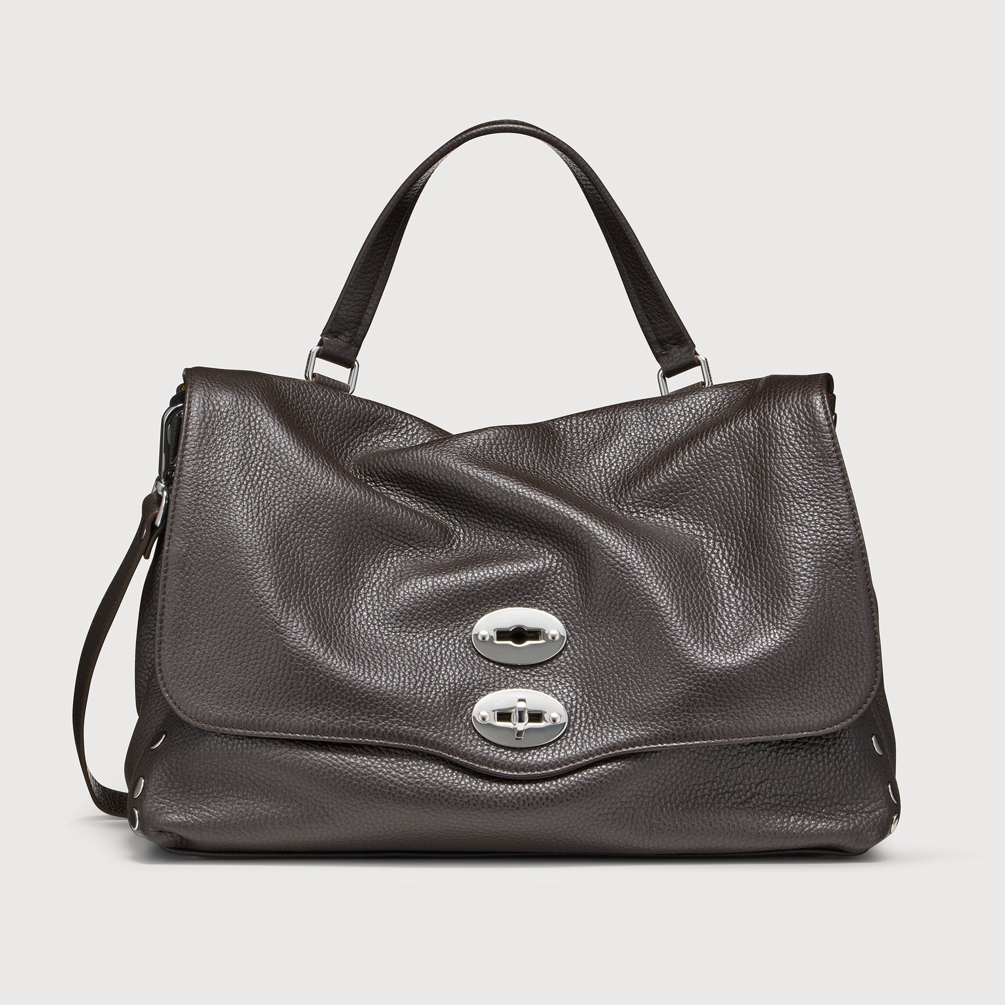 Zanellato Postina® M borsa marrone pelle martellata