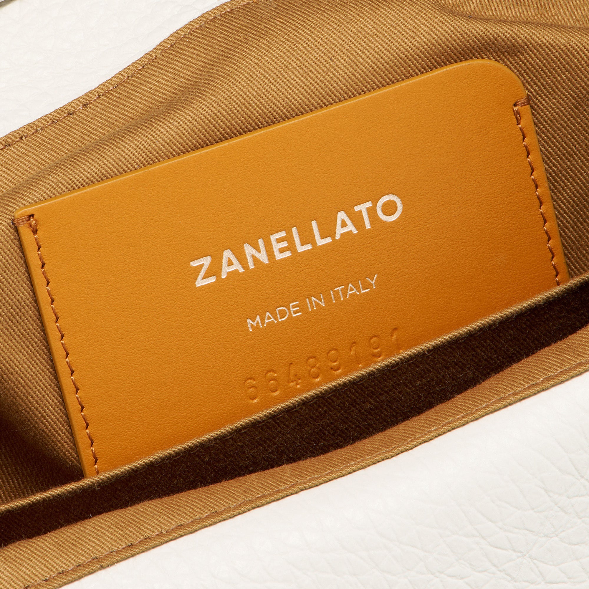 Zanellato Dotta® Baby in White D'Alba borsa in pelle martellata