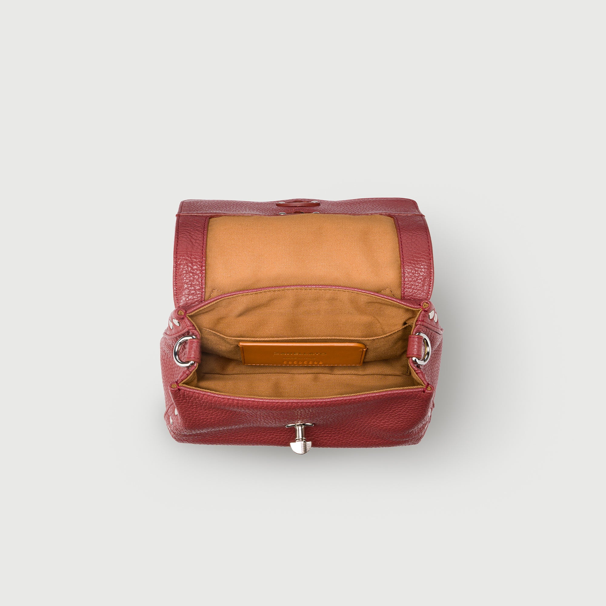 Zanellato Postina® Baby in Red Radicchio di Treviso borsa in pelle martellata