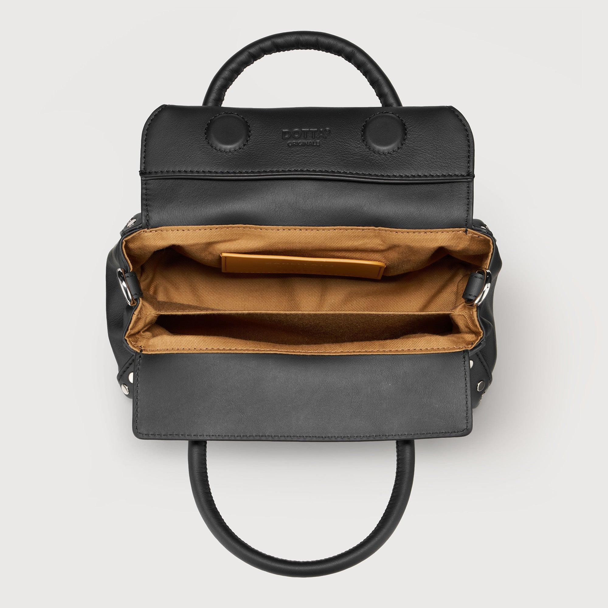 Zanellato Dotta® BABY borsa mini nera in pelle liscia