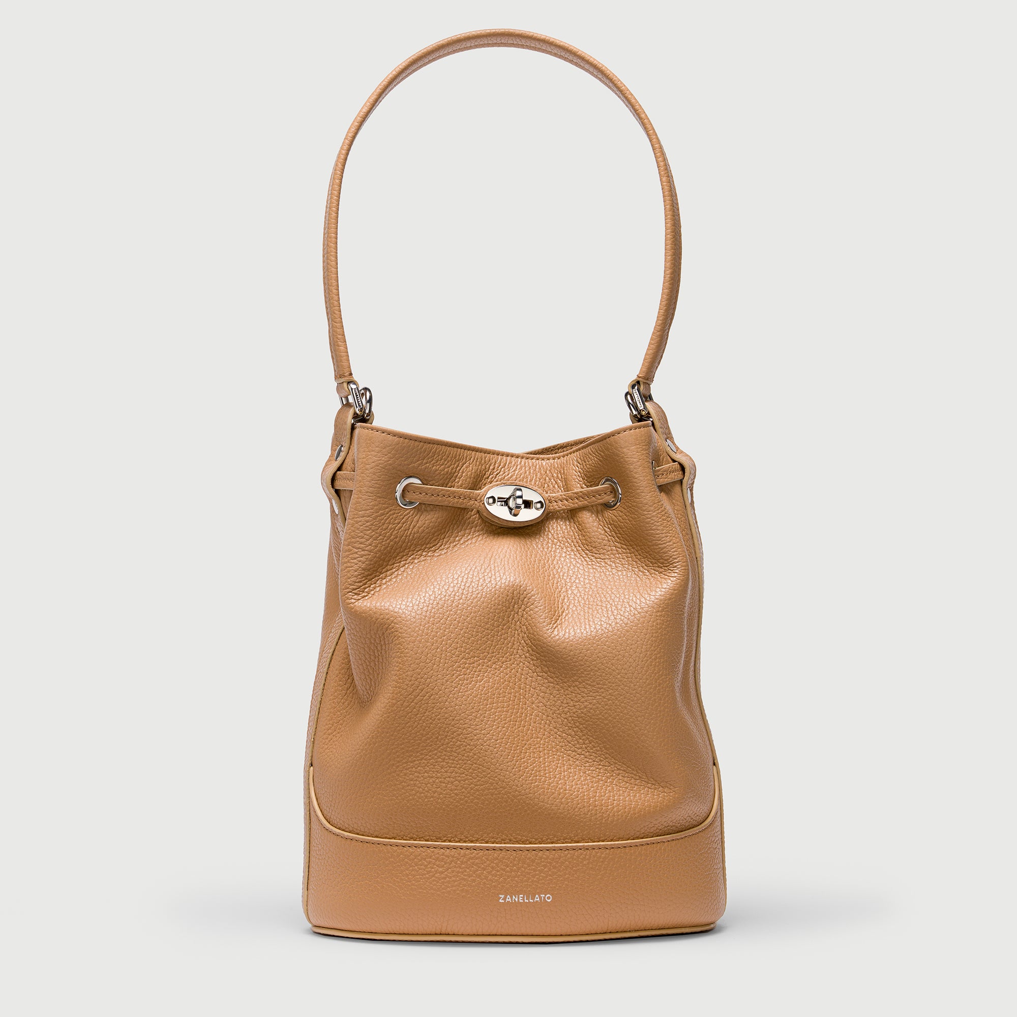 Zanellato Mondà® Small borsa S Brown Cantucci in pelle martellata
