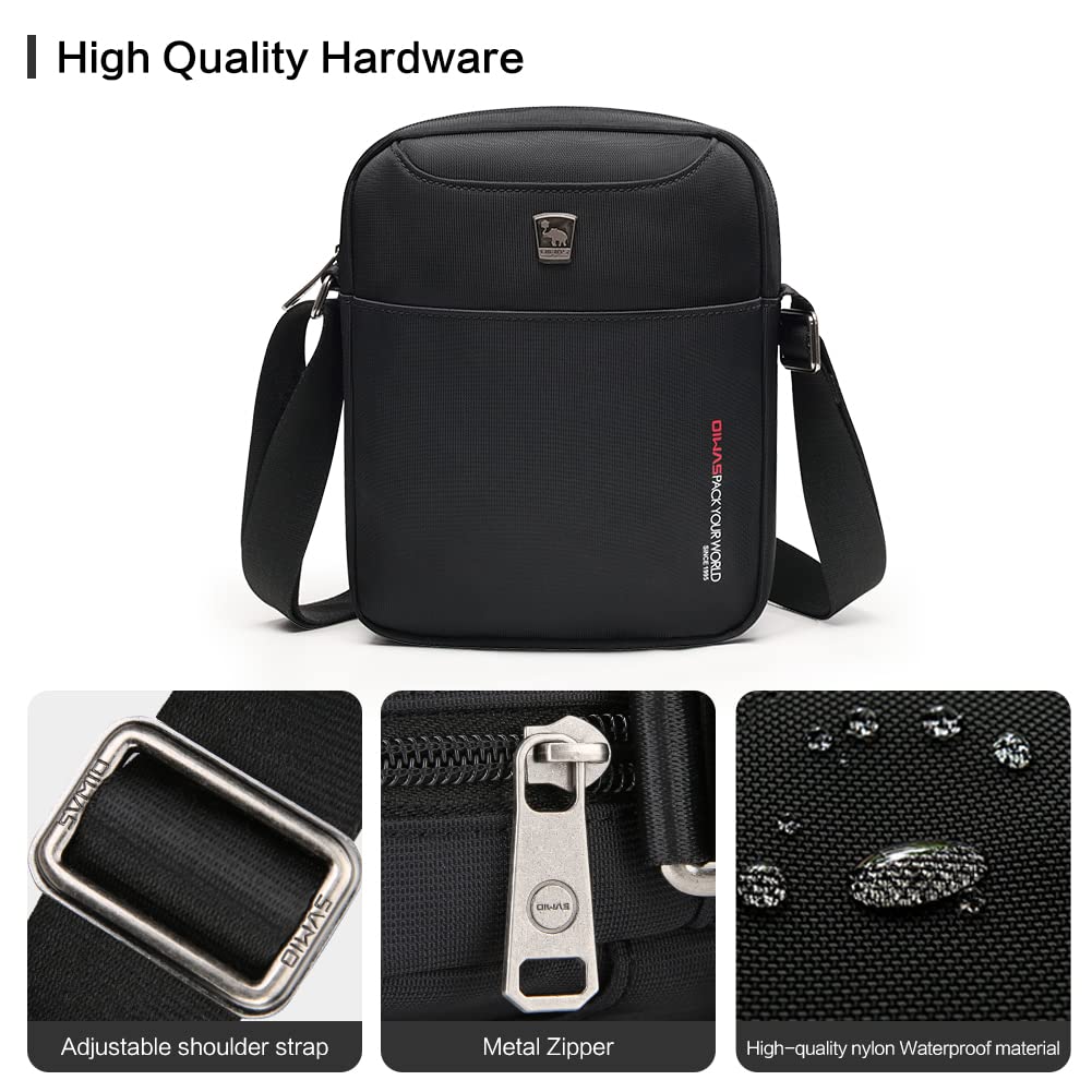 OIWAS Crossbody Bags mini borsa a tracolla nera in nylon
