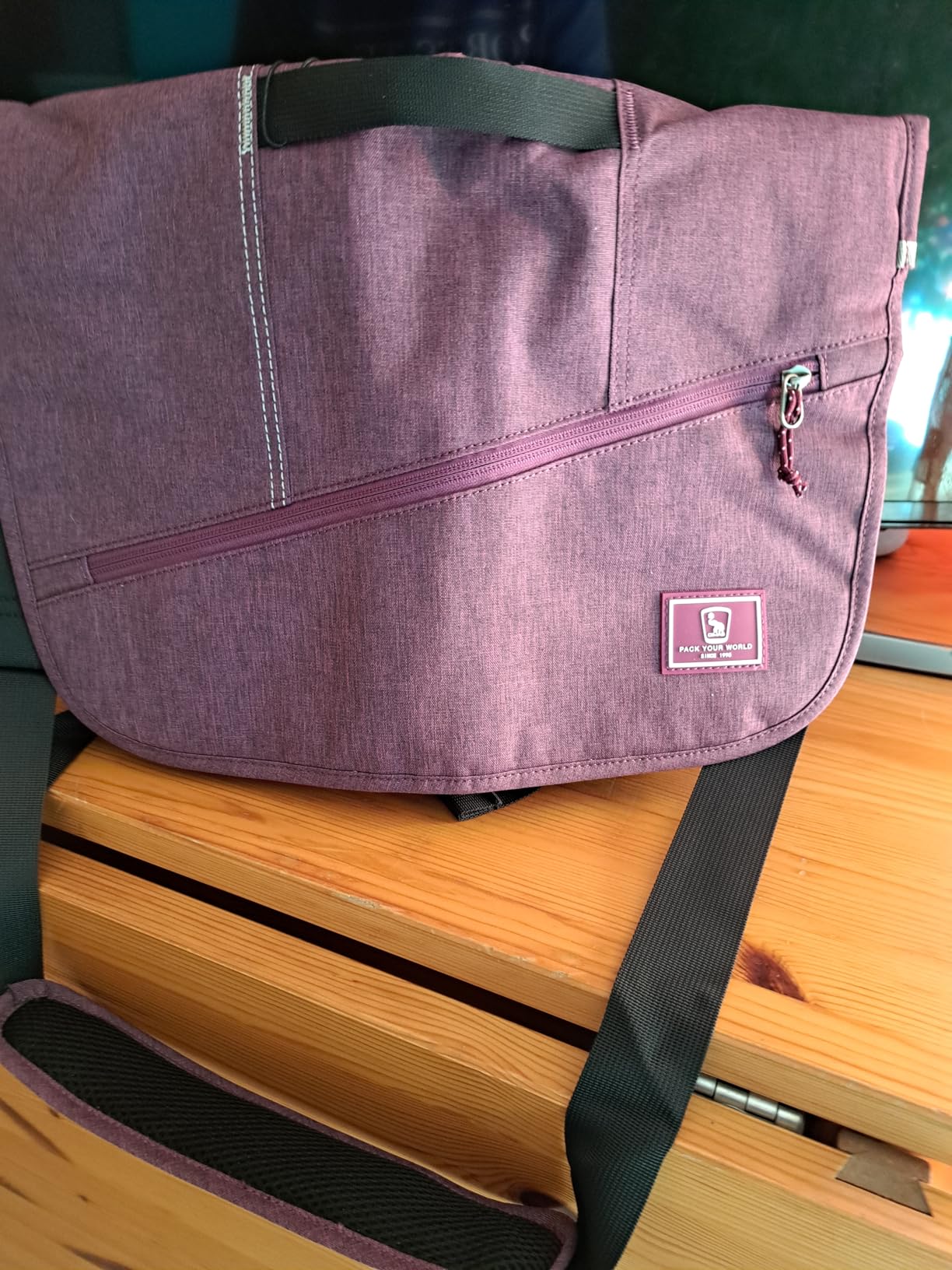 OIWAS Messenger Bags borsa a tracolla verde per laptop 15,6 pollici