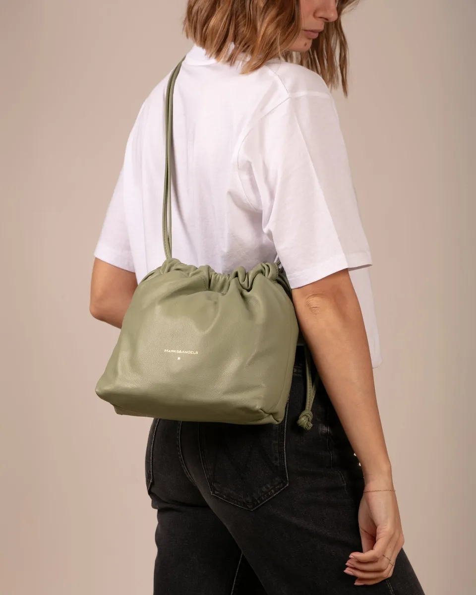 Marks&Angels Mini Sabri New borsa a spalla Olive in pelle
