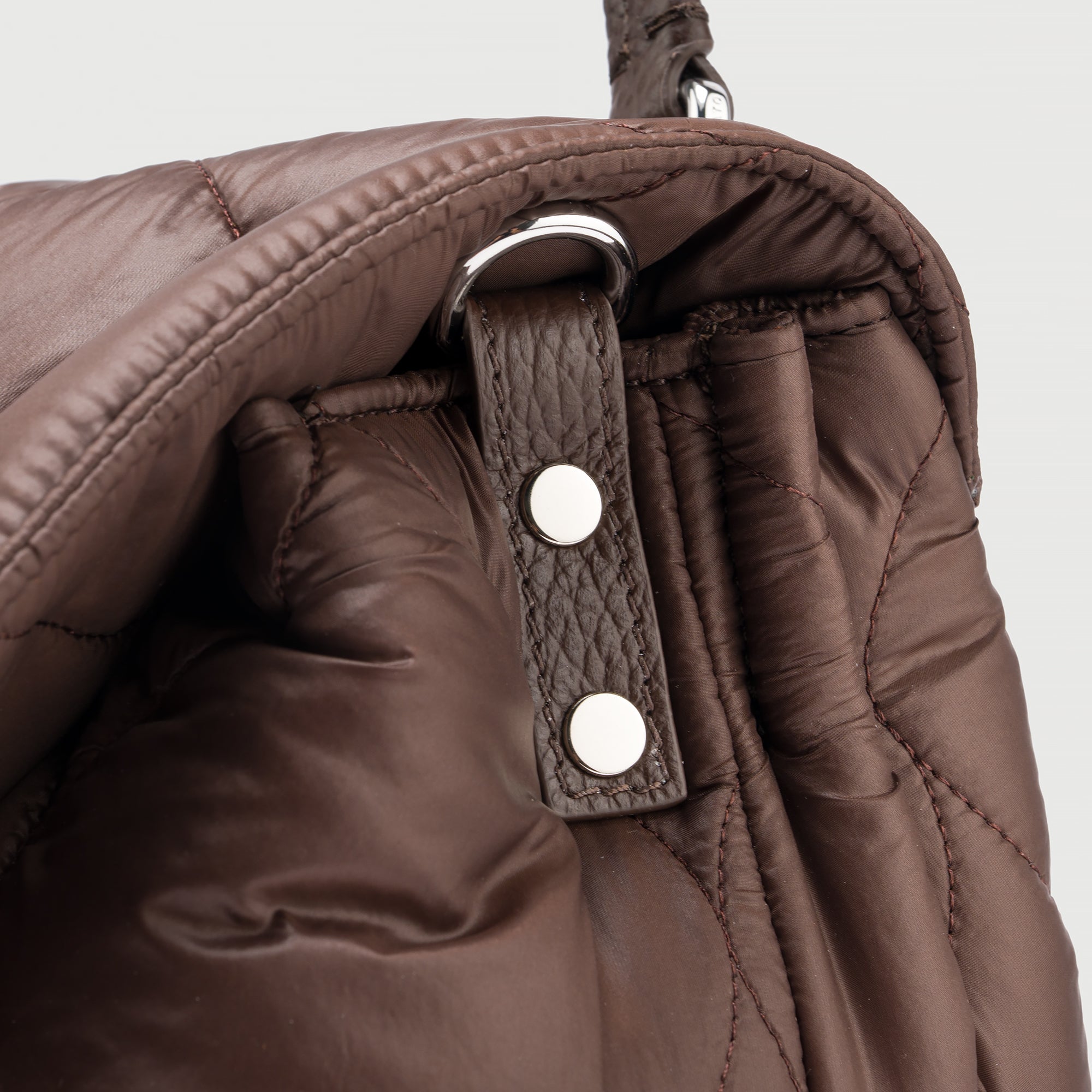 Zanellato Postina® M borsa marrone nylon imbottito