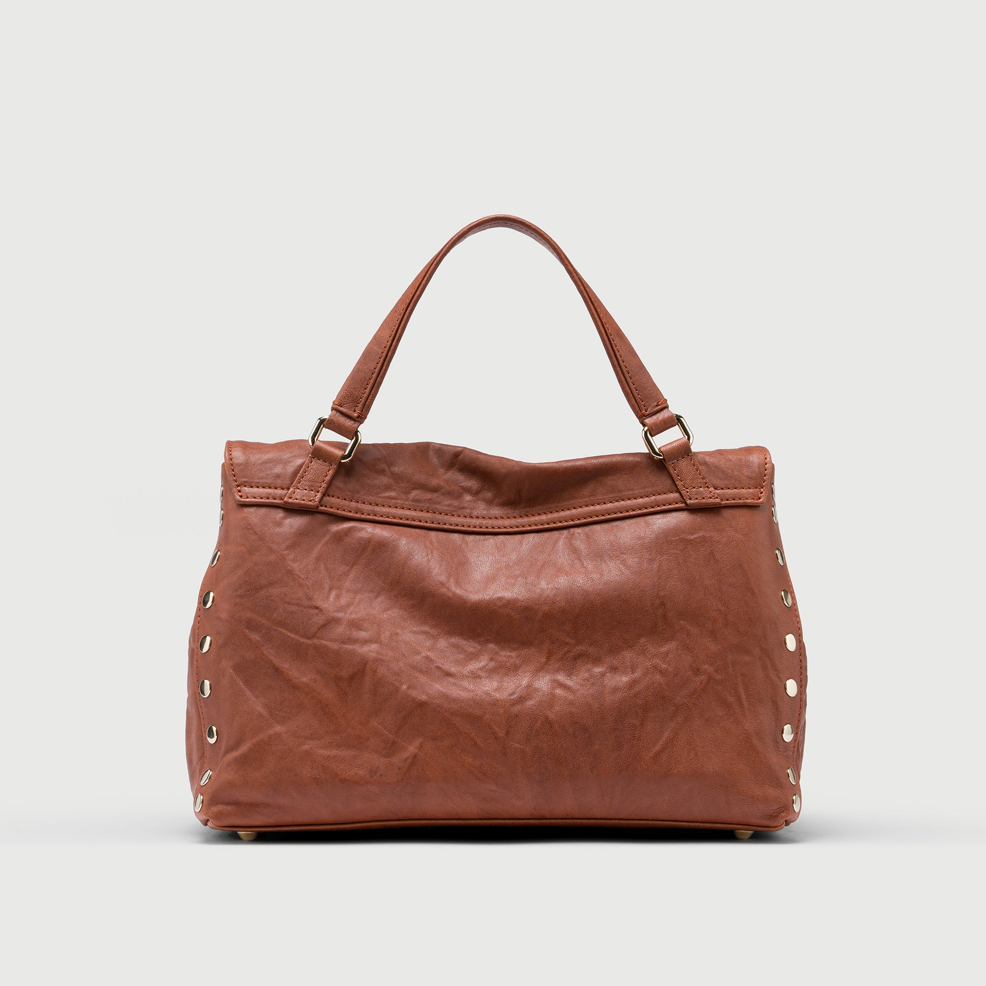 Zanellato Postina® S borsa marrone pelle stropicciata