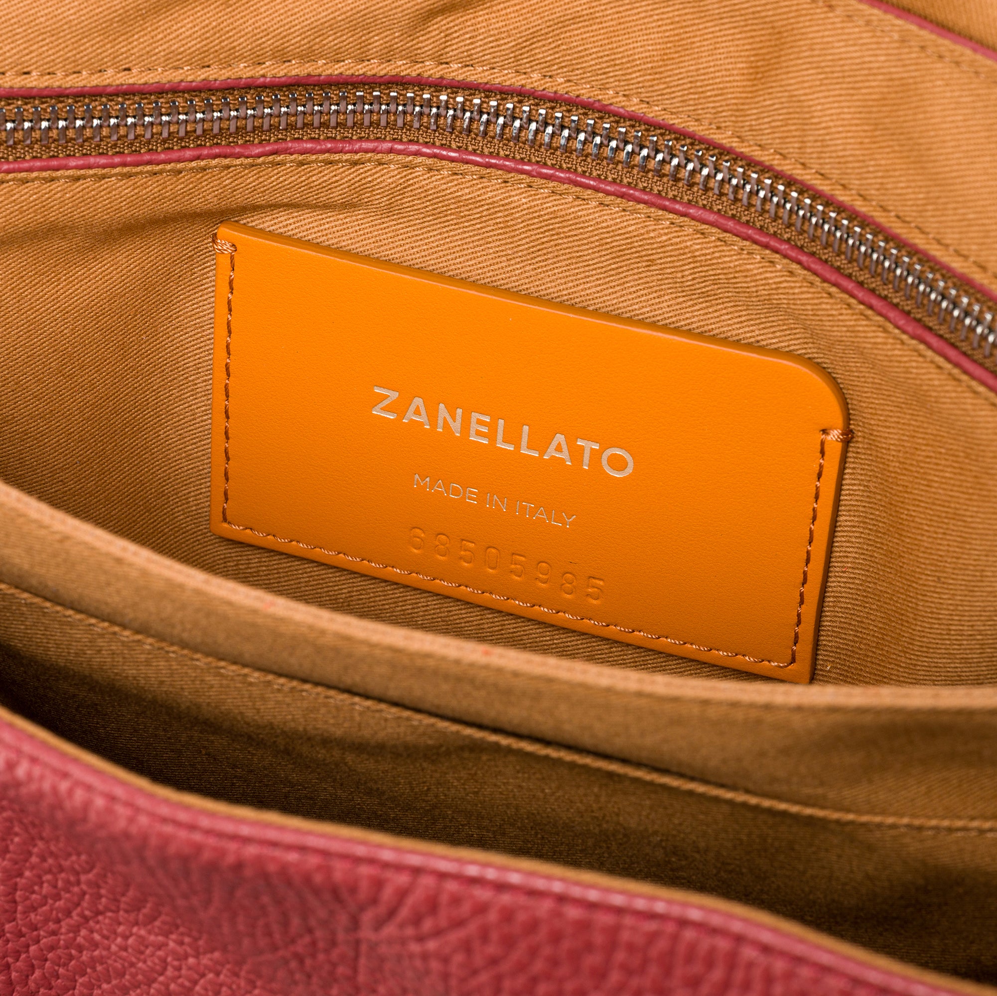 Zanellato Postina® S borsa rossa Radicchio di Treviso in pelle martellata