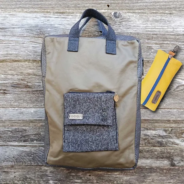 Ricicli Design Borse Zaino Ganzo in VERA PELLE n°06