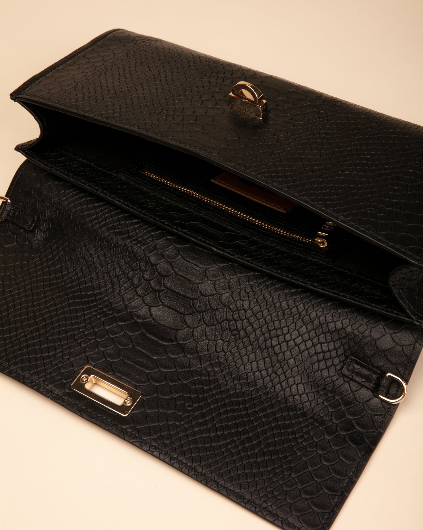 Marks&Angels Monni Nero borsa baguette in pelle anaconda