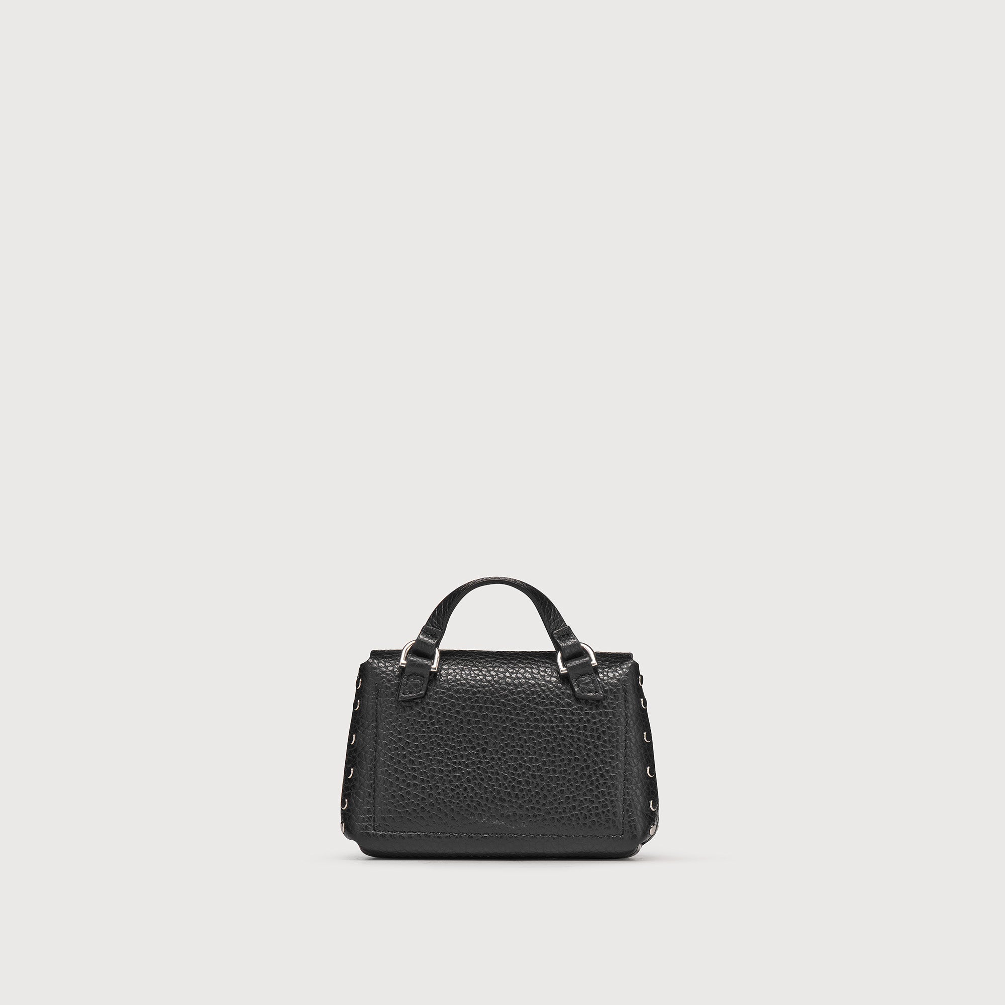 Zanellato Postina® Wallet portafoglio mini nero in pelle martellata