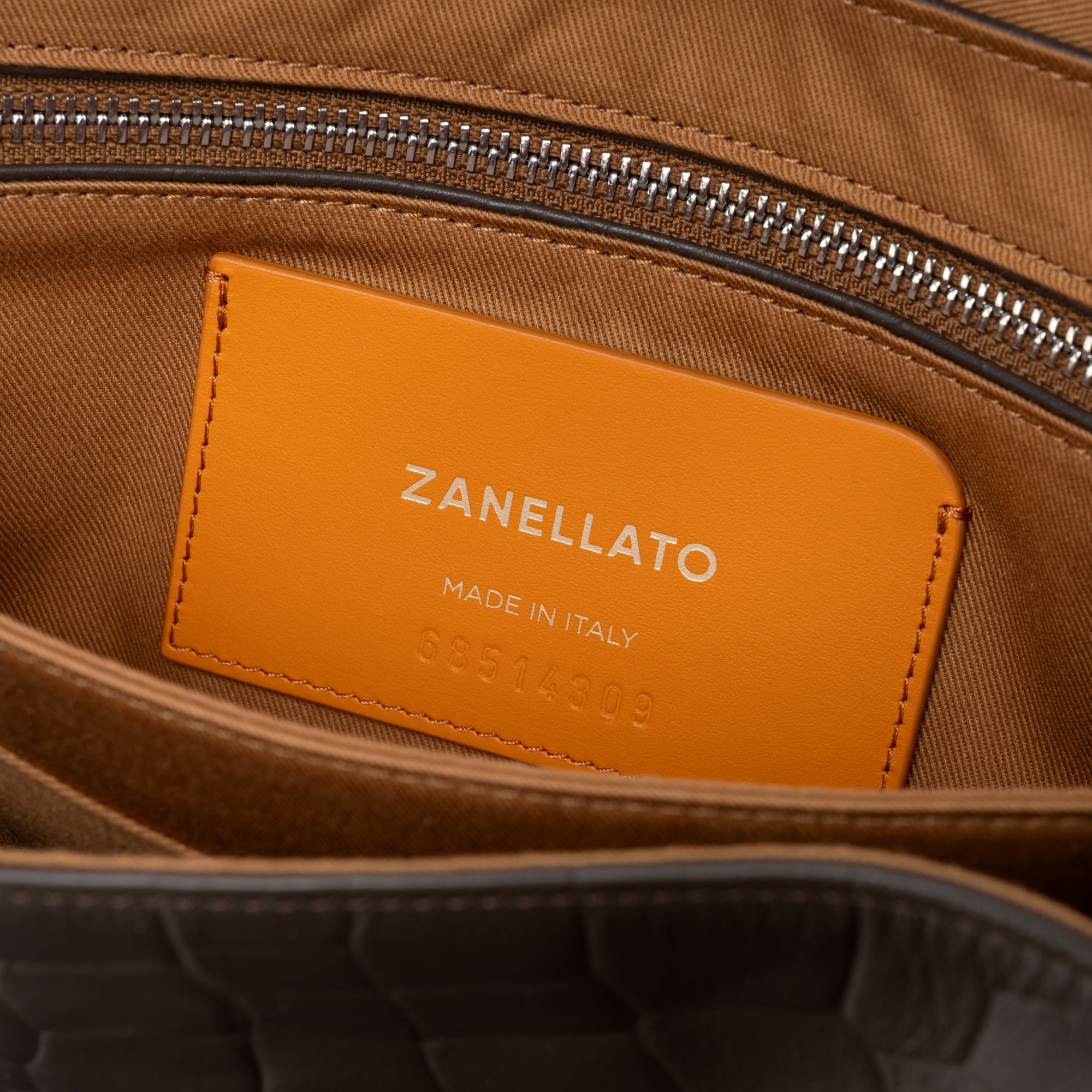 Zanellato Postina® S borsa marrone in pelle stampata