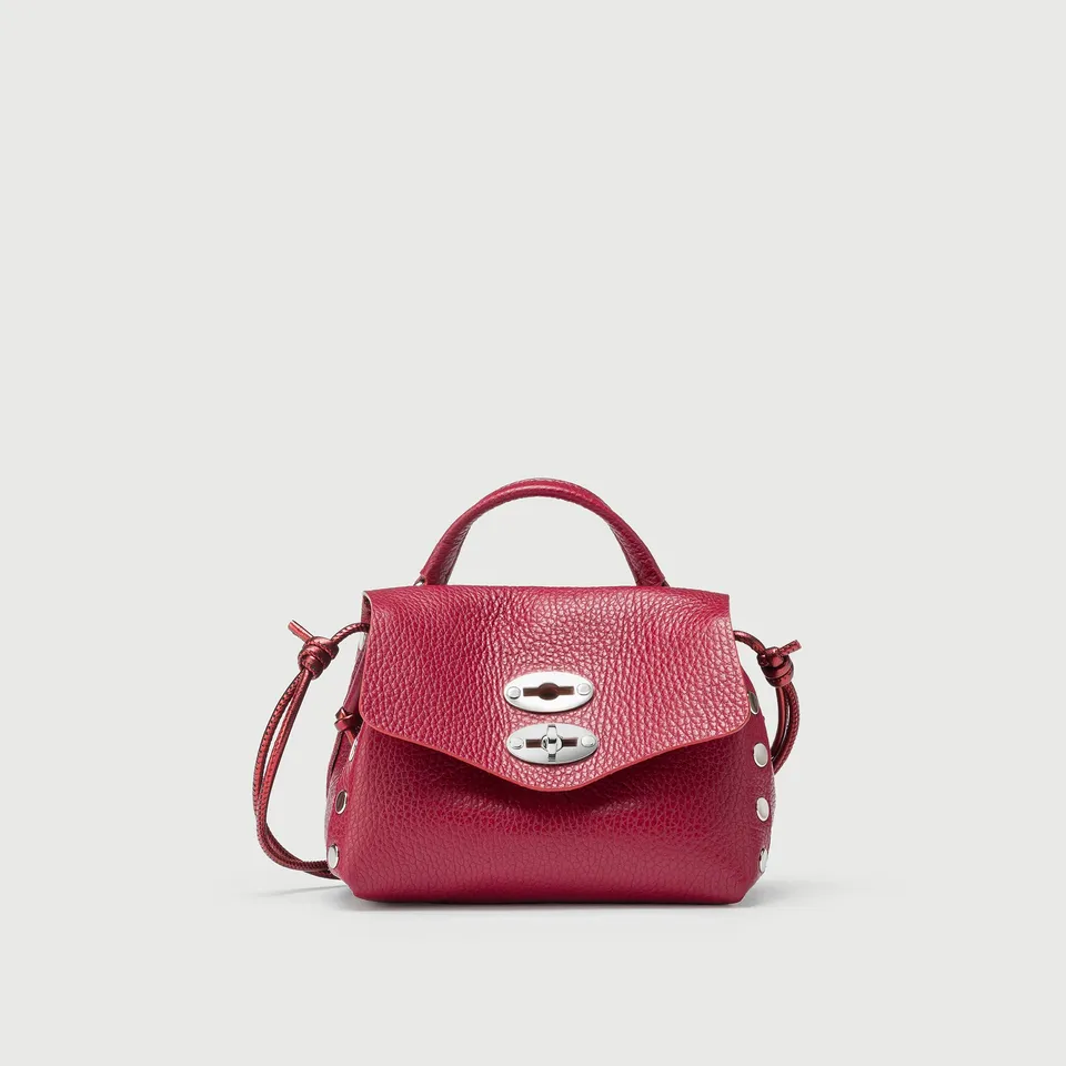 Zanellato Postina® SBABY borsa a mano e tracolla rossa laminata