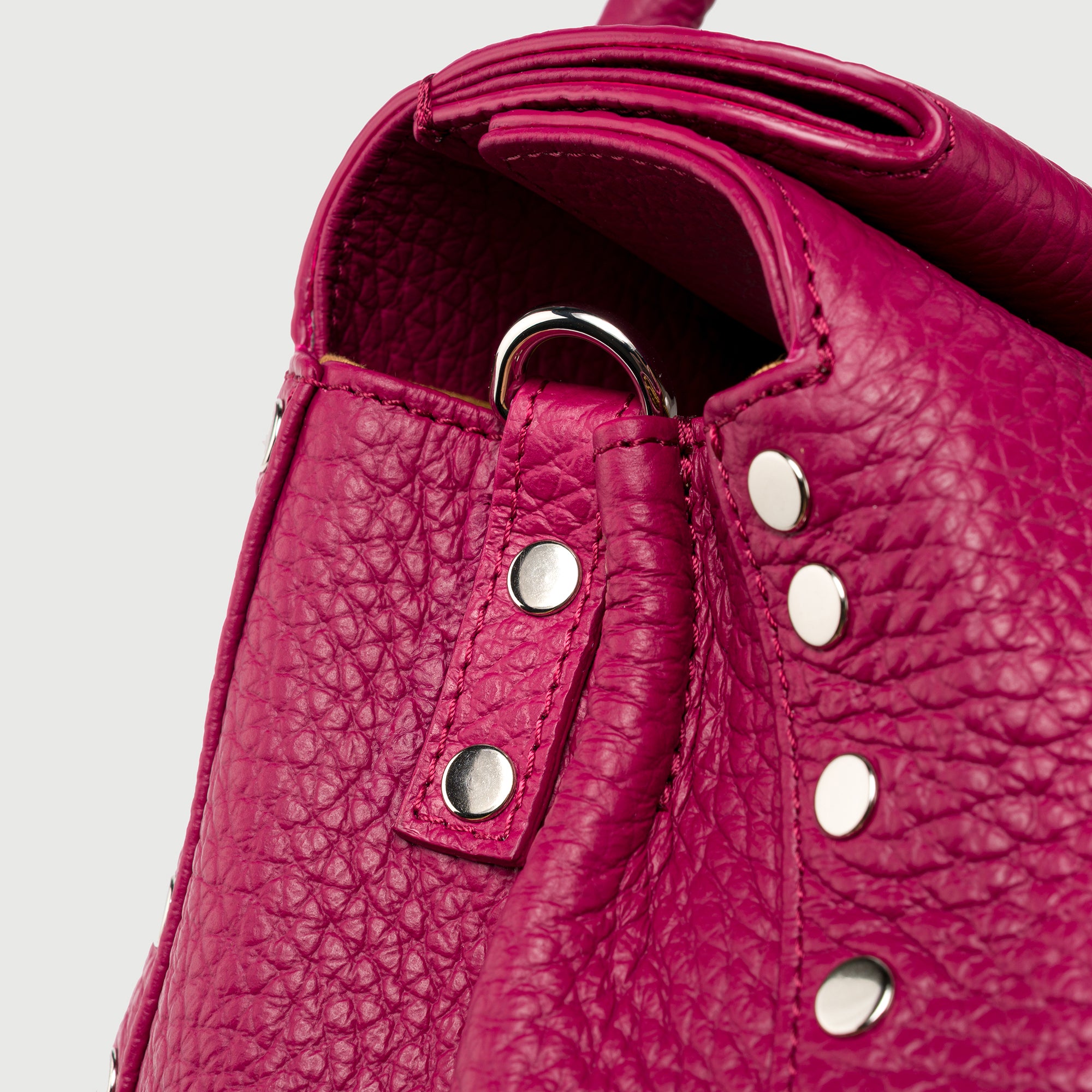 Zanellato Dotta® S borsa rosa Damasco in pelle martellata