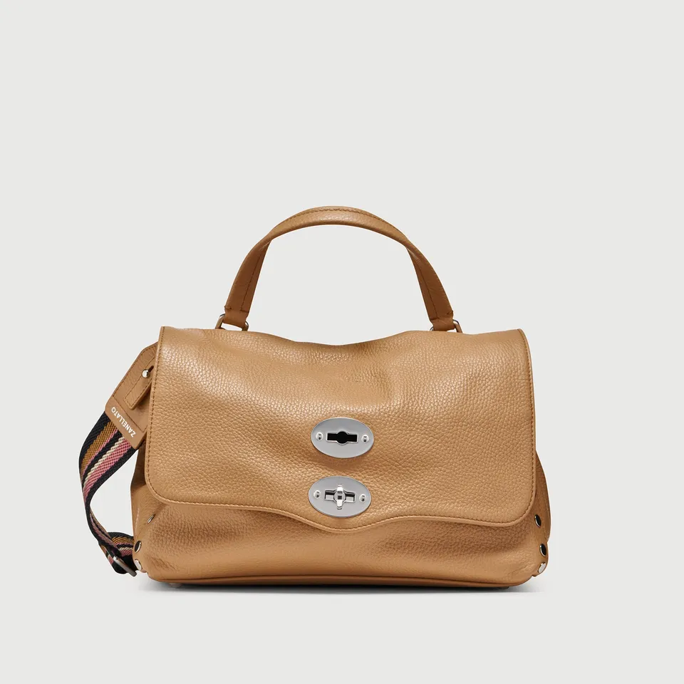 Zanellato Postina® S borsa marrone Cantucci pelle martellata