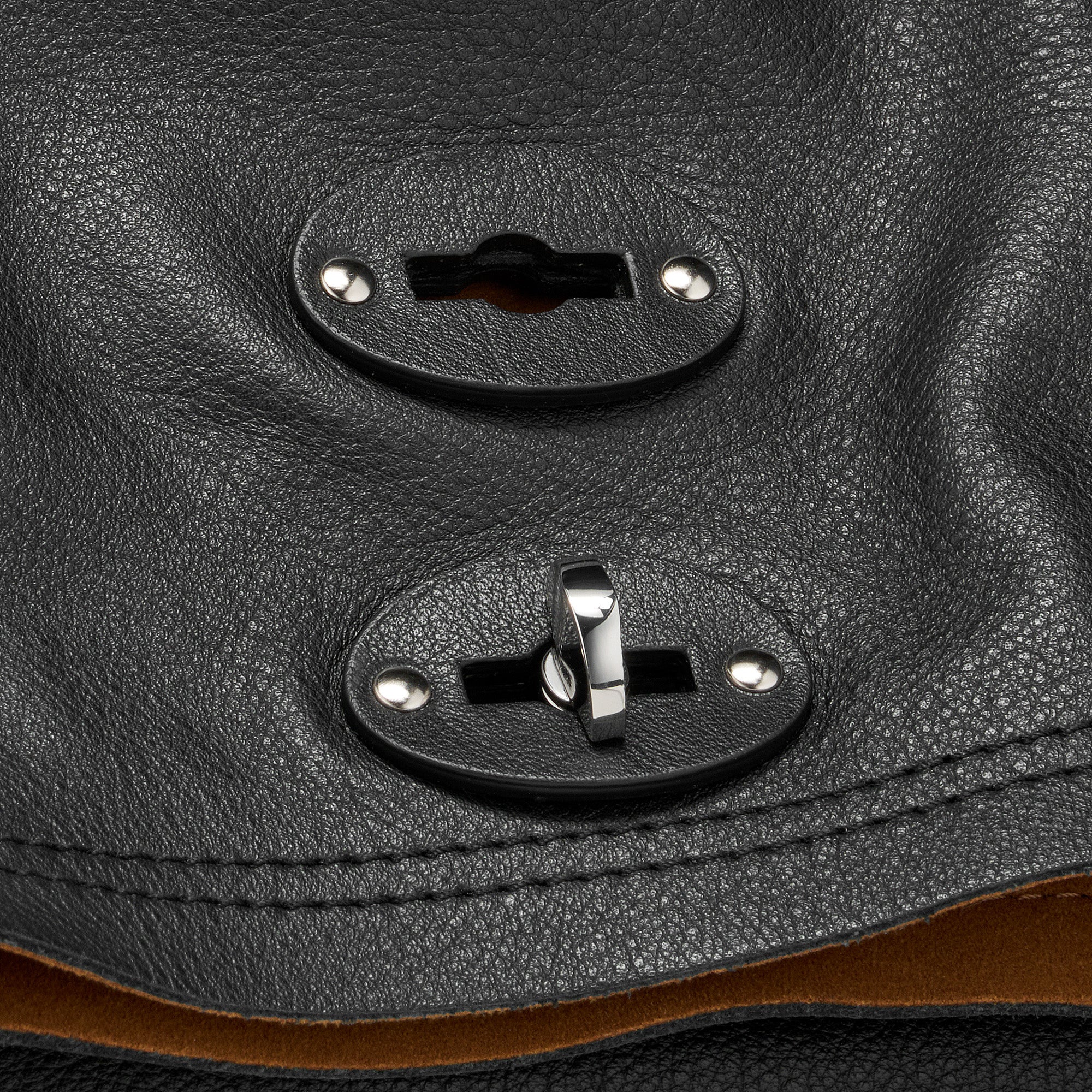 Zanellato A' Spasso® M borsa nera pelle liscia trasformabile