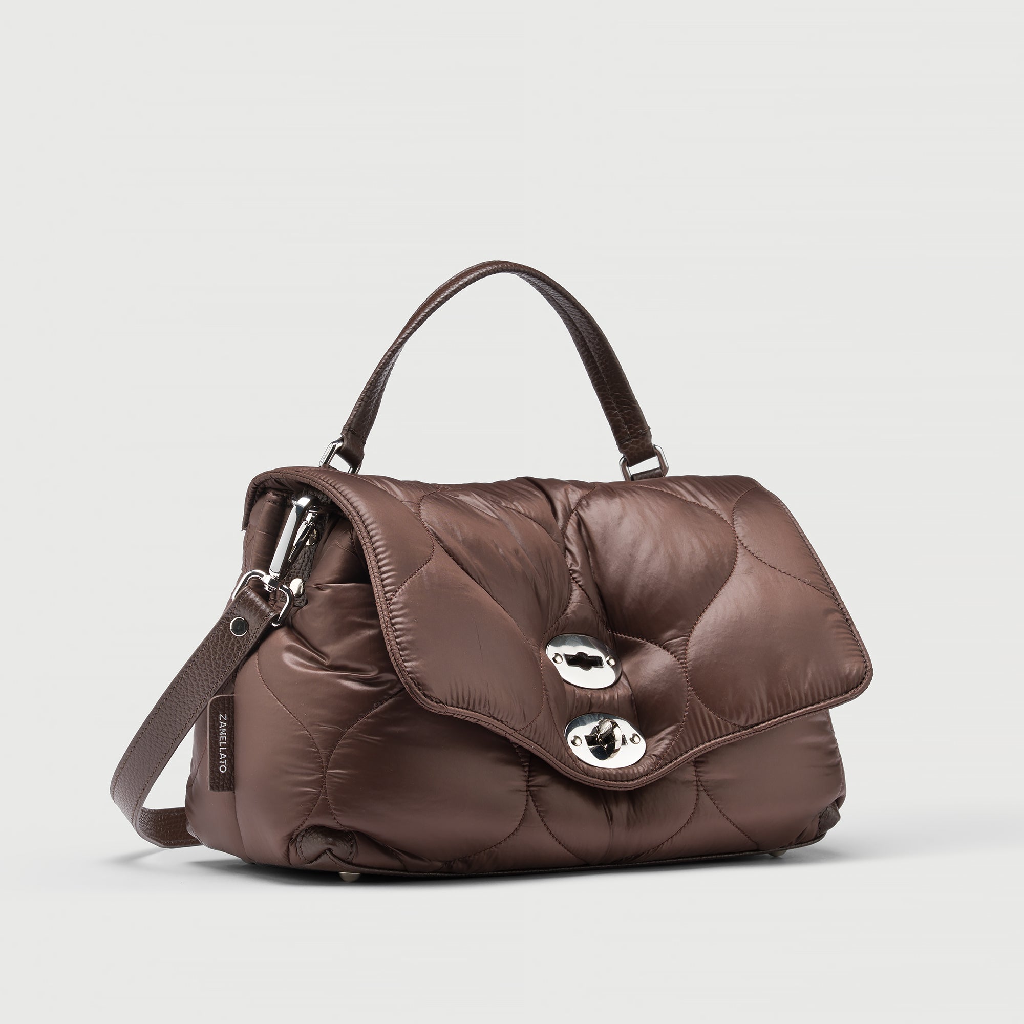 Zanellato Postina® S borsa marrone in tessuto imbottito