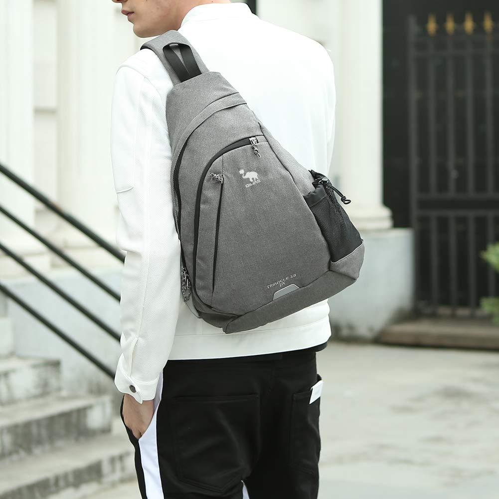 OIWAS Sling Bags zaino monospalla grigio 18 L impermeabile
