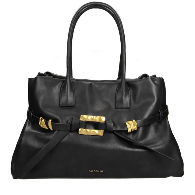 Gio Cellini BORSE Maxi Bag borsa nera ecopelle liscia