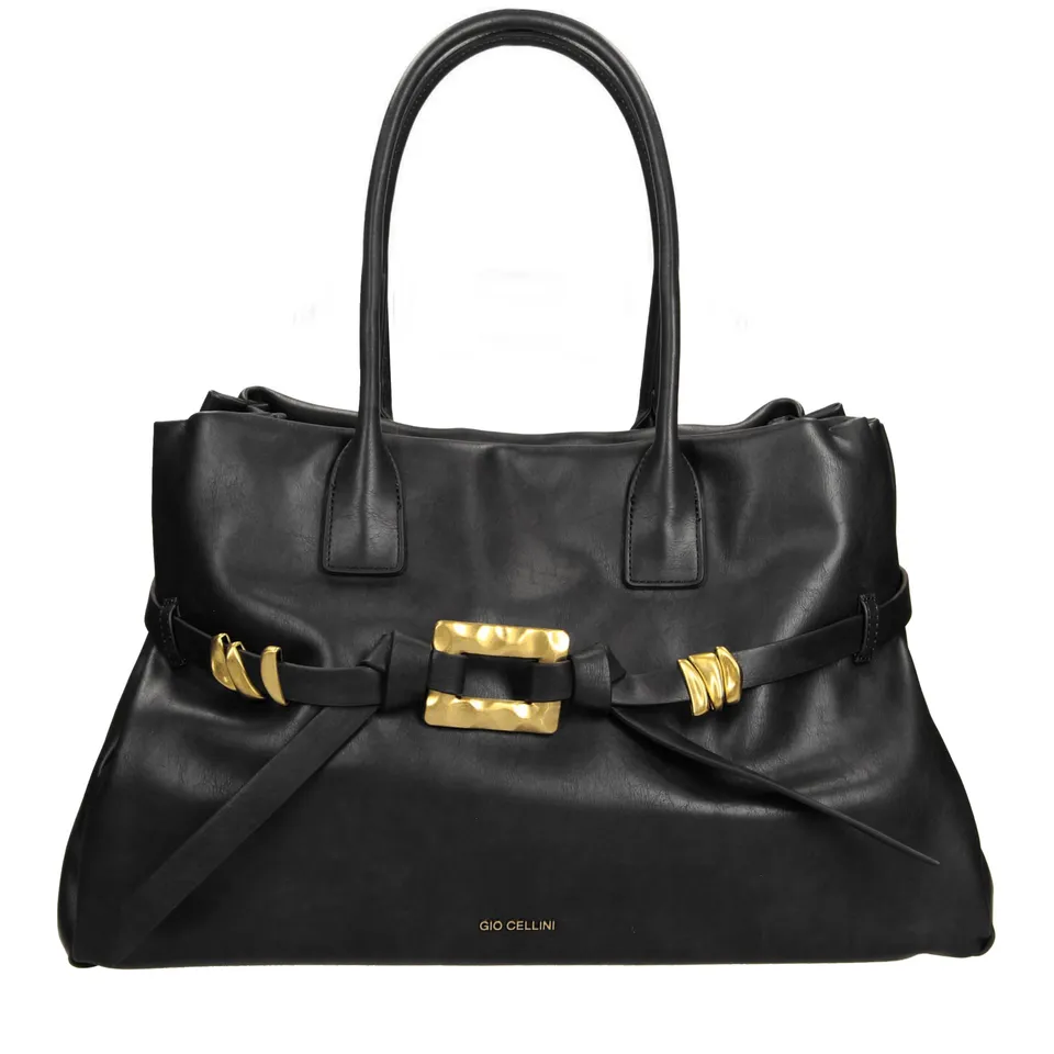 Gio Cellini BORSE Maxi Bag borsa nera ecopelle liscia