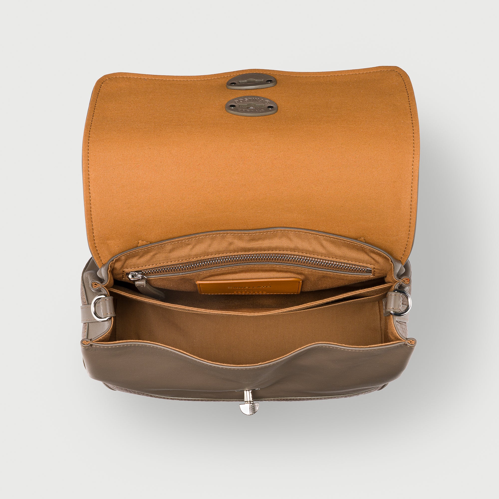Zanellato Postina® Baby borsa grigia in pelle stampata