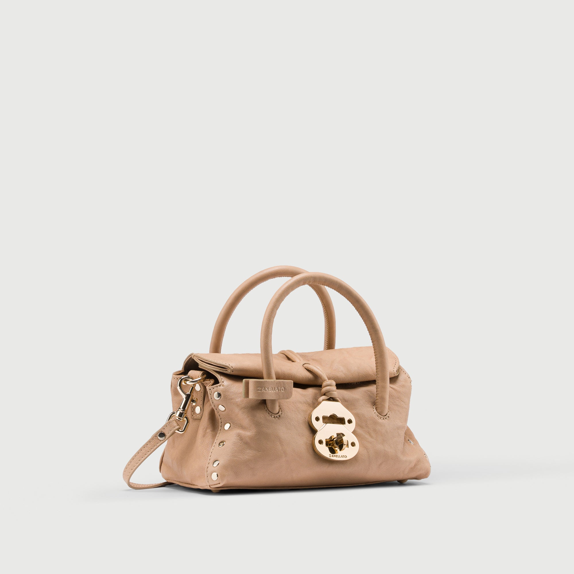 Zanellato Dotta® BABY borsa Beige Pane Carasau in pelle stampata