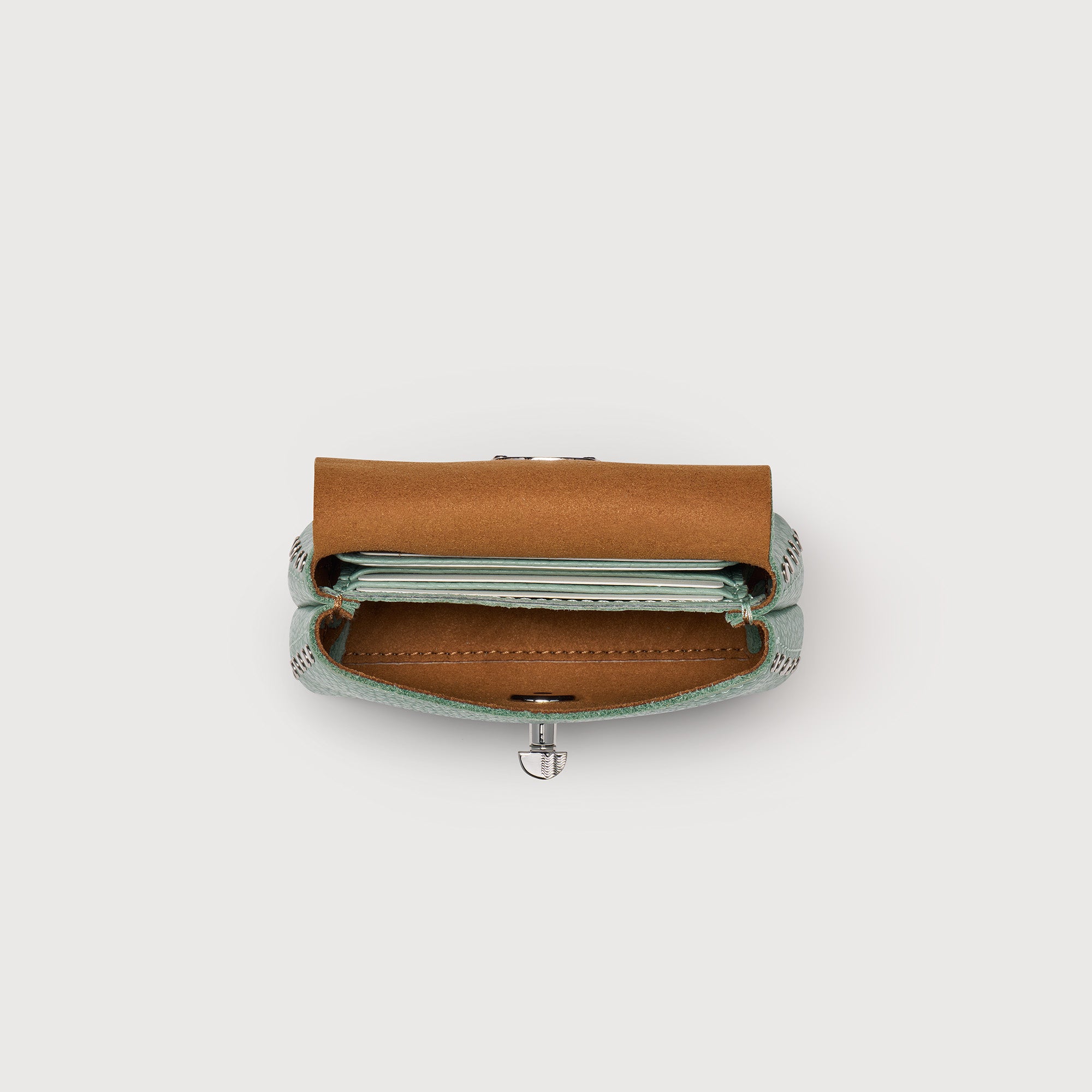 Zanellato Postina® Wallet portafoglio mini verde Peppermint in pelle martellata