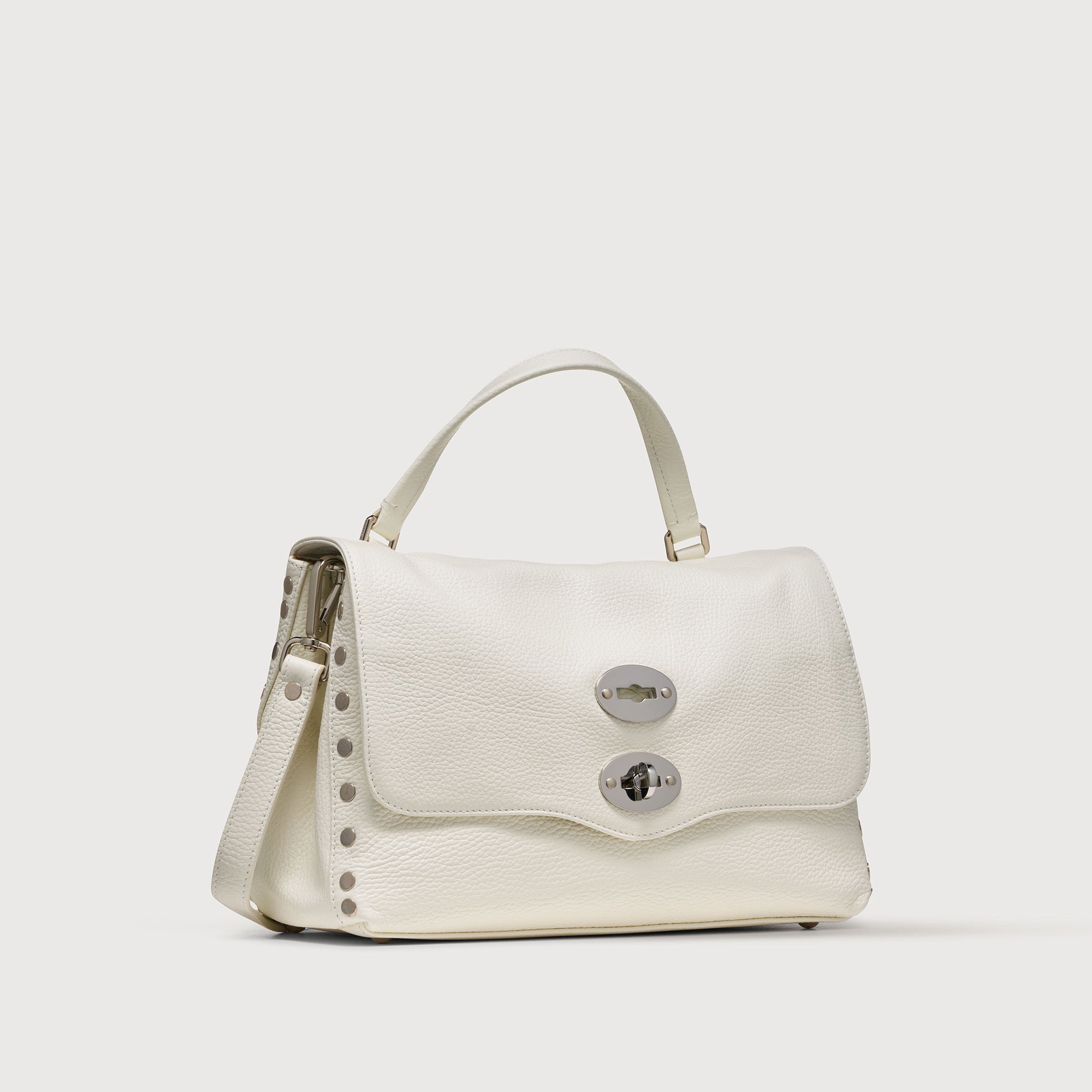 Zanellato Postina® S borsa bianco latte pelle martellata