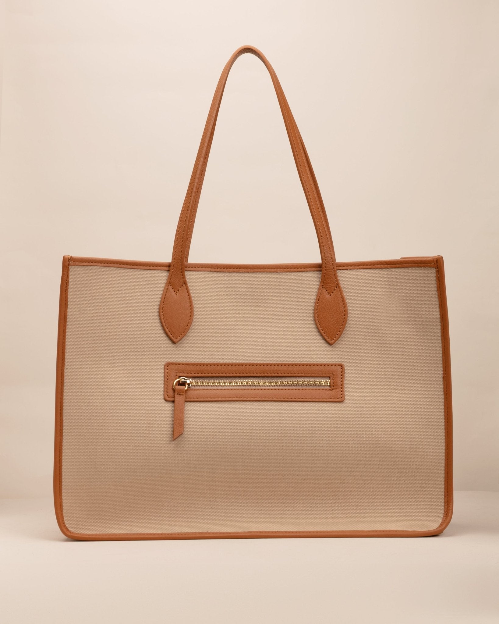 Marks&Angels Borse a Spalla Giusy Canvas Beige shopper in canvas