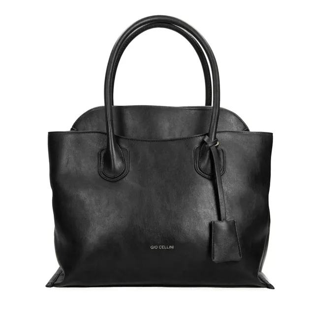 Gio Cellini BORSE Maxi Bag borsa nera ecopelle vintage