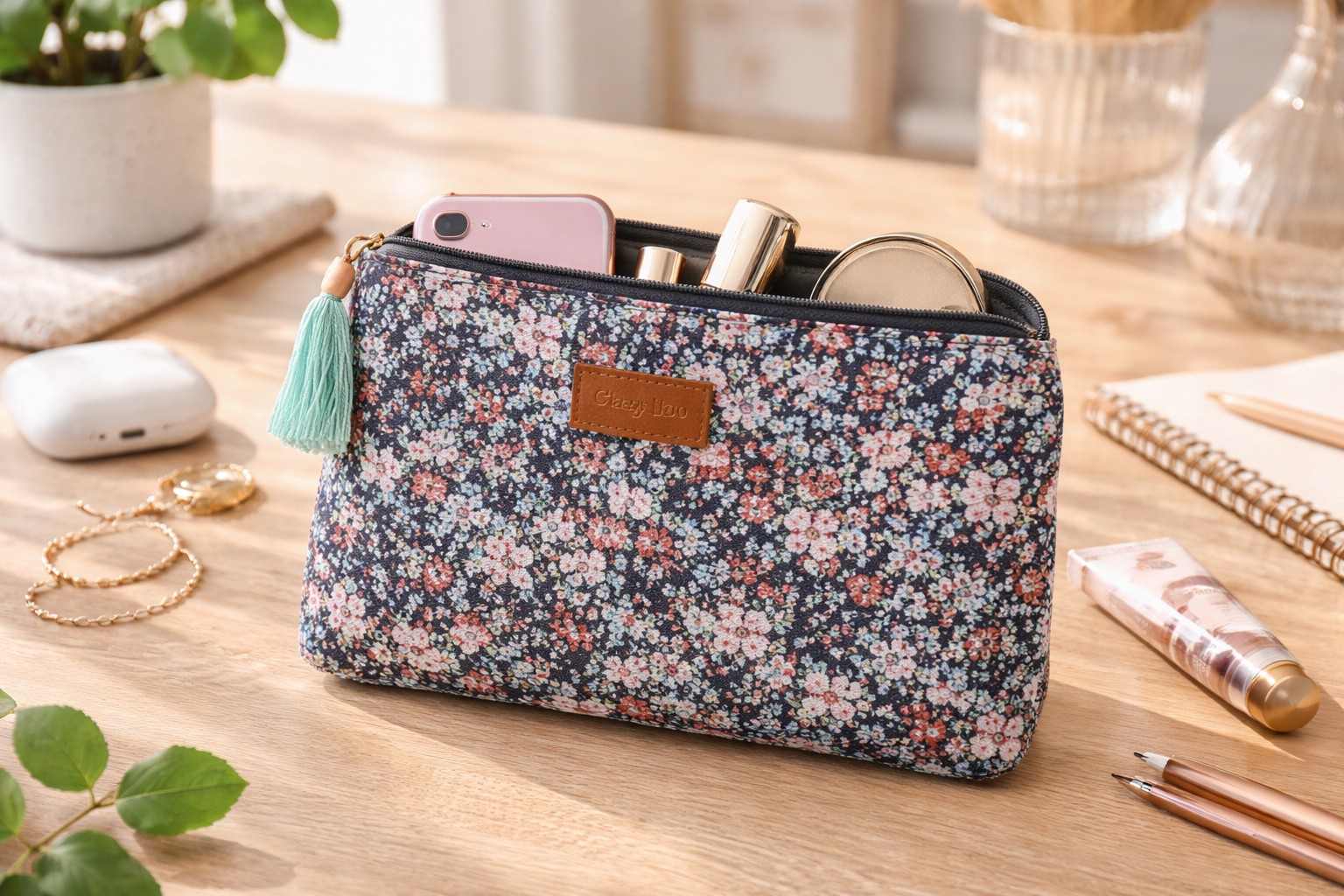 Crazy Lou Pochette en tissus 7343 pochette grande in tessuto a nido d’ape
