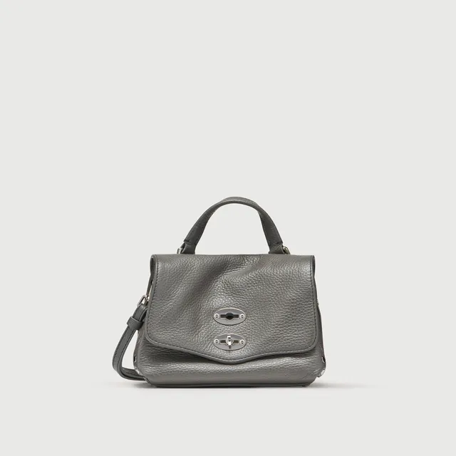Zanellato Postina® BABY borsa mini grigia in pelle martellata