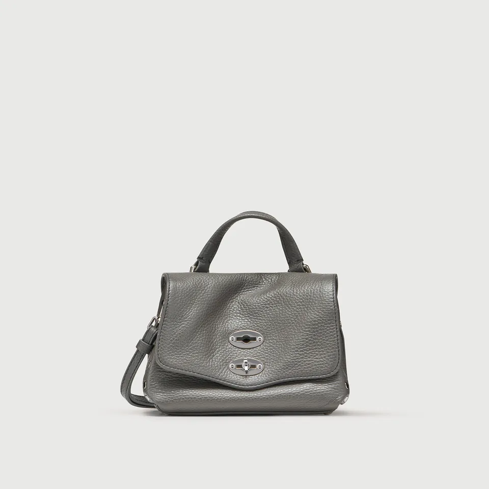 Zanellato Postina® BABY borsa mini grigia in pelle martellata