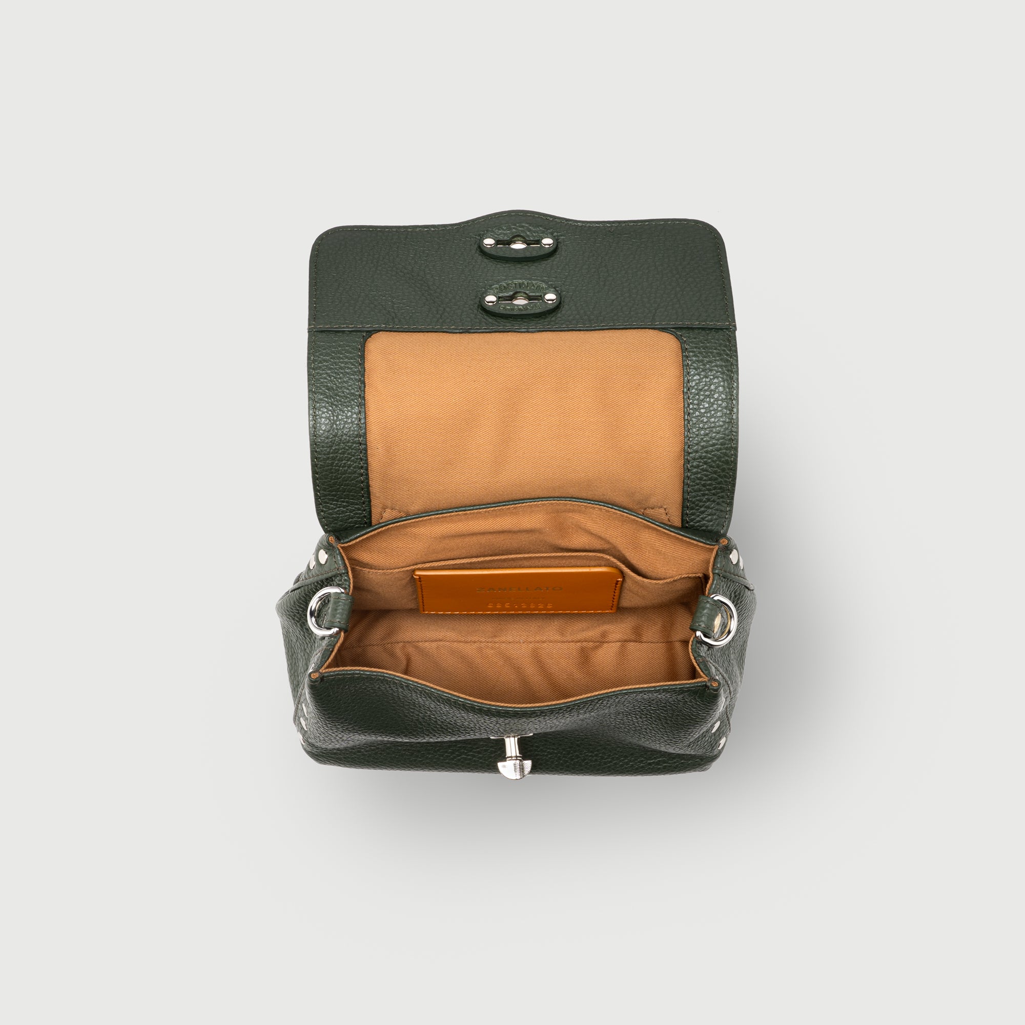 Zanellato Postina® Baby borsa a mano verde martellata