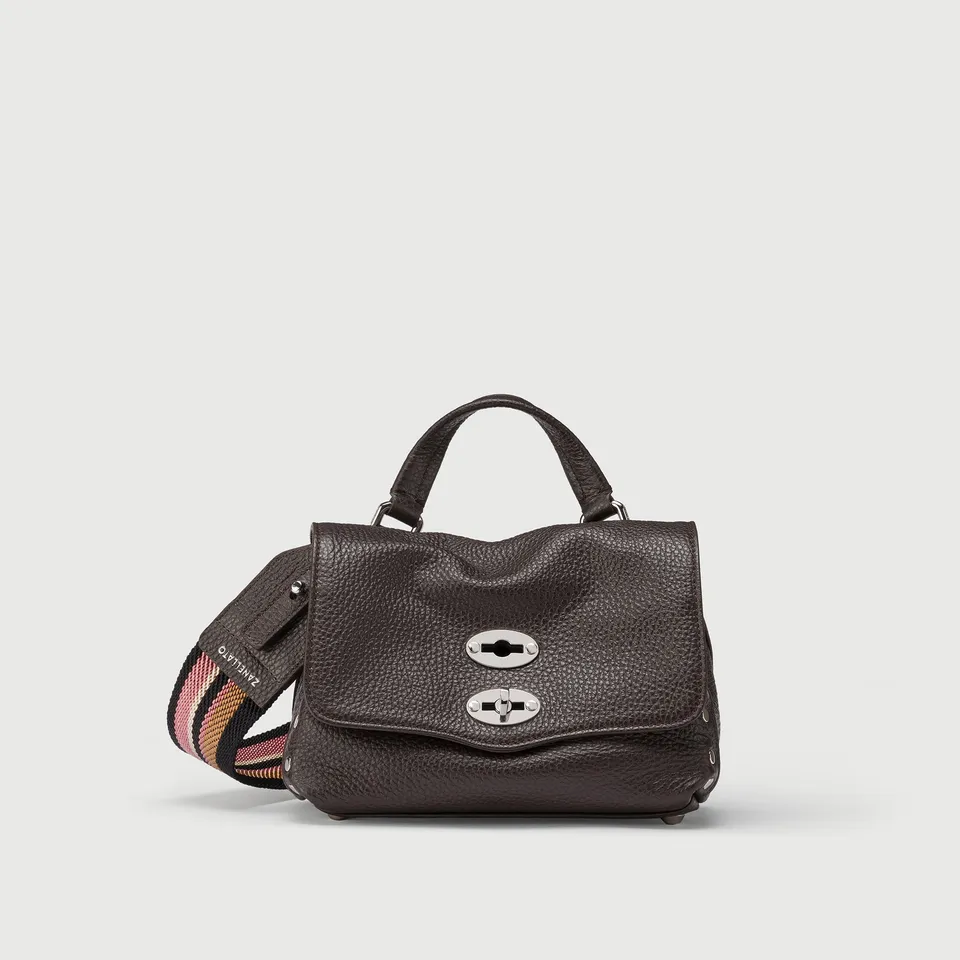 Zanellato Postina® Baby borsa marrone pelle martellata idrorepellente