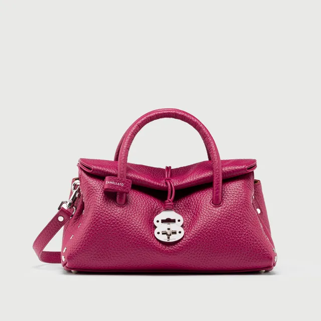 Zanellato Dotta® S borsa rosa Damasco in pelle martellata