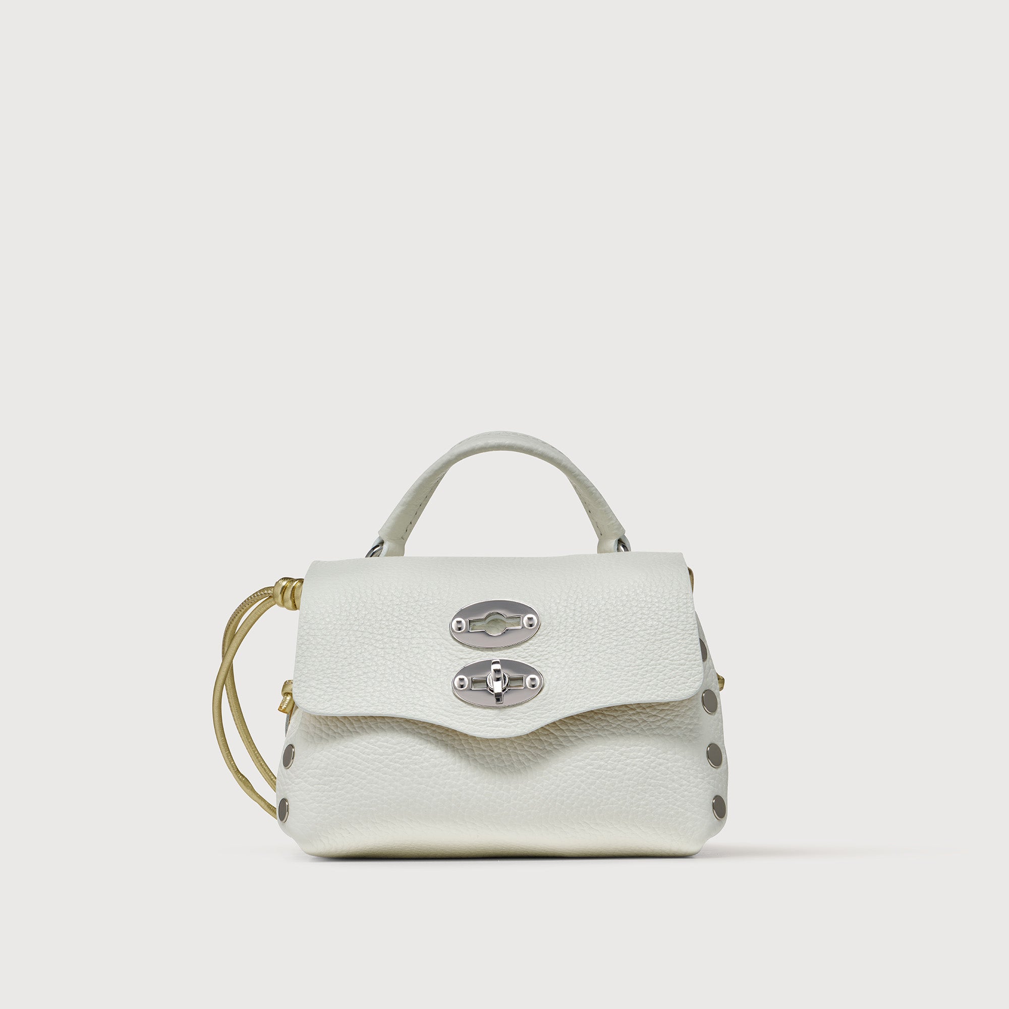 Zanellato Postina® SBABY borsa White Latte mini in pelle laminata