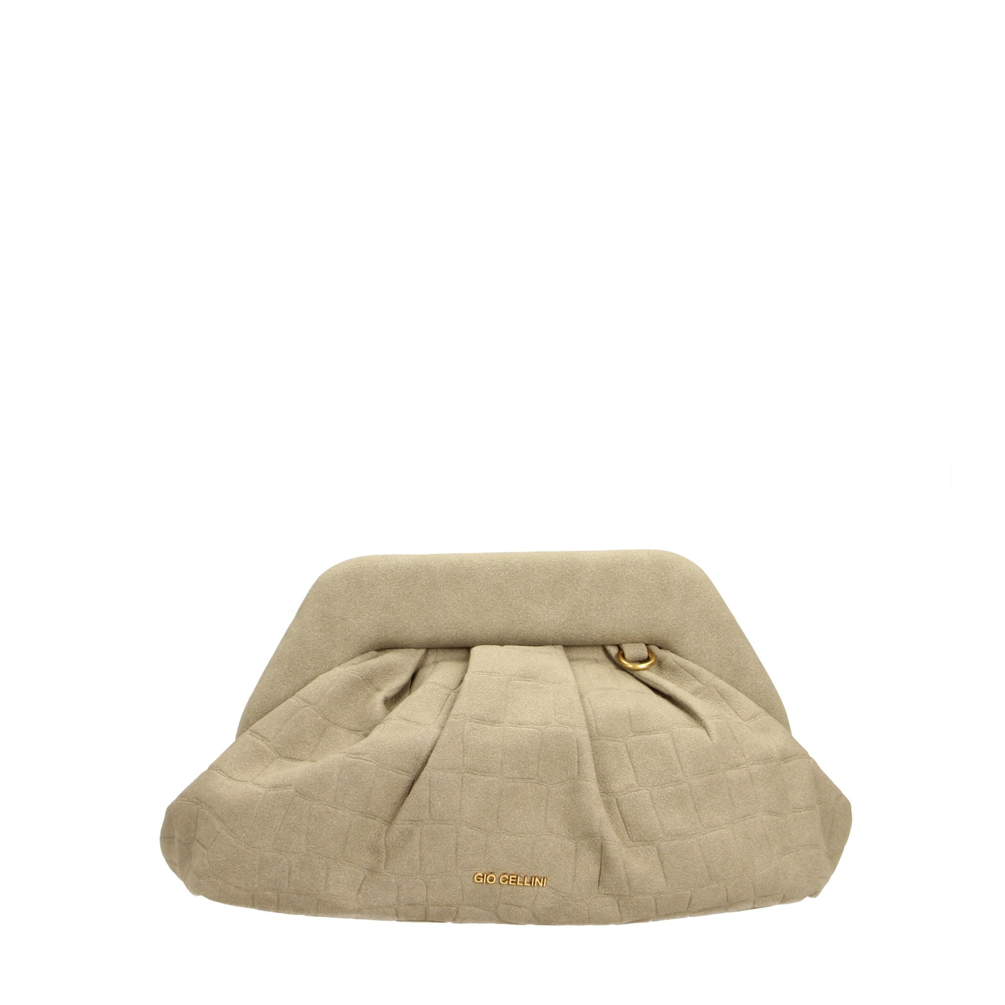 Gio Cellini MINI BAGS CLUTCH clutch grigia 31x19x10 cm in ecocamoscio