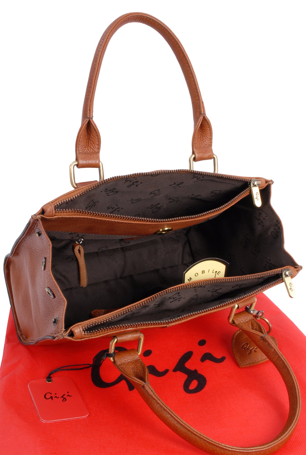 Gigi Giovanna Collection 9046G borsa tote in pelle media espandibile